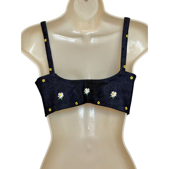 NEW Miaou Opening Ceremony Embroidered Dylan Bra Top NWOT - Size L - Picture 6 of 8